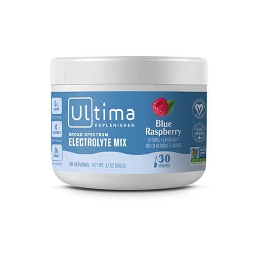 Ultima Replenisher Electrolyte Hydration Drink Mix, Blue Raspberry, 30 Servings Ultima Replenisher Au supplements