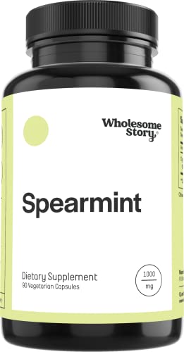 Organic Spearmint Capsules | Great Alternative to Spearmint Tea | 1000mg Spearmint Leaf Wholesome Story Au supplements