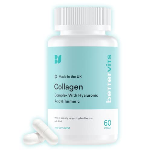 Bettervits Collagen Complex | 1000mg Hydrolyzed Capsules | Skin | Hair | Nails | Joints | Hydrates & Smooths | With Hyaluronic Acid & Vitamin E Bettervits Au supplements
