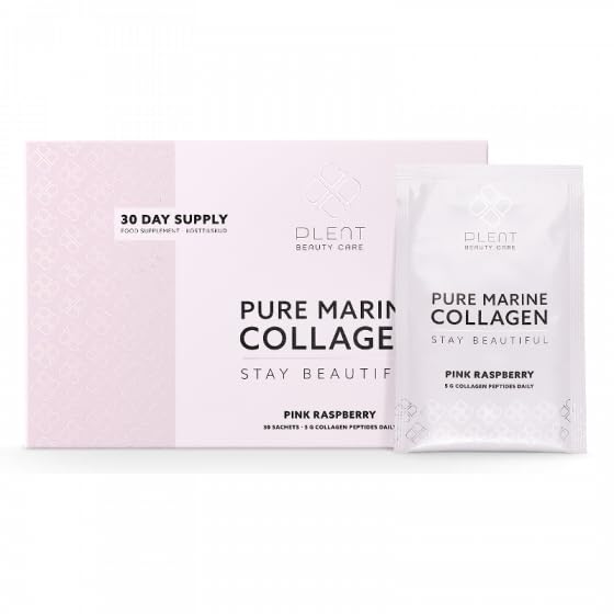 Plent Pure Marine Collagen Pink Raspberry - Stay Beautiful - 5G Collagen Peptides Daily - 30 Sachets Plent Au supplements