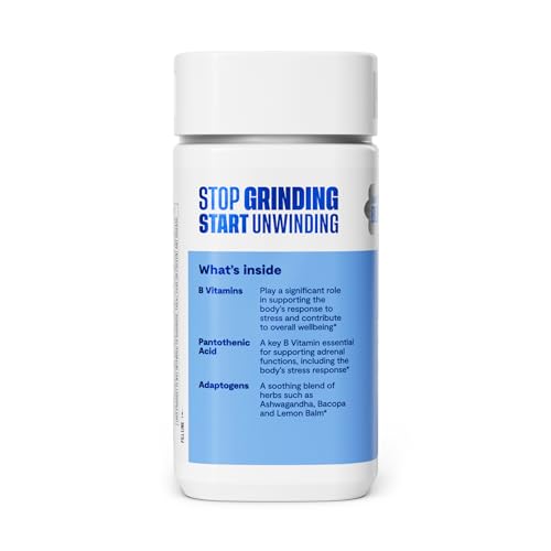 Habit Stress Relief Supplement (60 Capsules) - New Look, Supports Relaxation & Mood Balance, Vitamin B, Adaptogens, Lemon Balm, Calming, Vegan, Non-GMO (1 Pack) H' Habit Au supplements