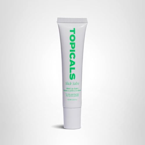 Topicals Slick Salve Mint Glossy Lip Balm | Soothes Discomfort, Strengthens Barrier and Provides Lasting Hydration & Relief | Vegan, Paraben-Free Formula with Hyaluronic Acid and Ceramides (0.5 Fl Oz) Topicals Au supplements
