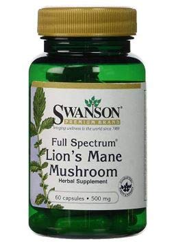 Swanson Lion's Mane Mushroom Capsules - 500 mg Each, 60 Capsules Swanson Au supplements