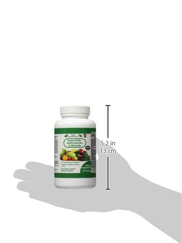 Pure Heathland Non-GMO Super Daily Multivitamin for Adults – 42 Natural Fruits & Vegetables Blend with 21 Essential Vitamins & Minerals – Vegan Coating Tablets, 90 Count, Made in USA Pure Healthland Au supplements