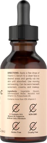 Vitamin C Serum for Face | 2 oz | Brightening Serum for Dark Spots | Paraben & SLS Free Coera Au supplements