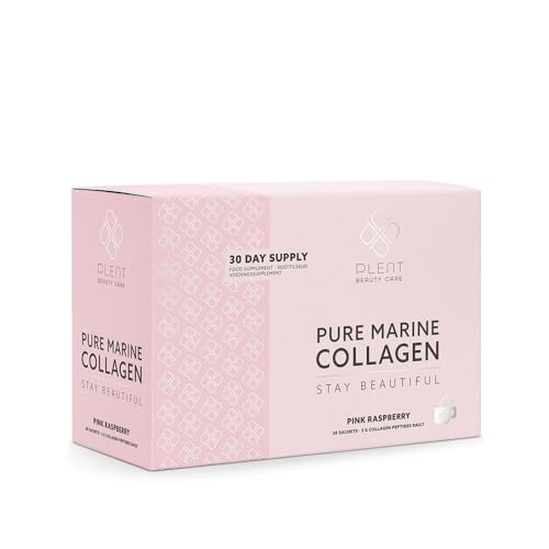 Plent Pure Marine Collagen Pink Raspberry - Stay Beautiful - 5G Collagen Peptides Daily - 30 Sachets Plent Au supplements