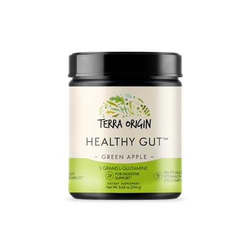 Healthy Gut Green Apple | 30-Servings with L-Glutamine, Zinc, Glucosamine, Slippery TERRA ORIGIN Au supplements