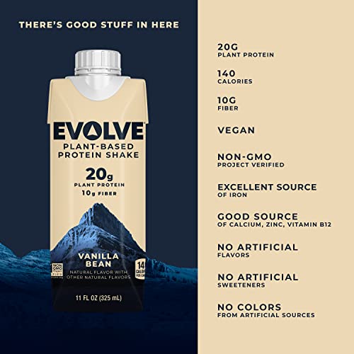 Evolve Plant Based Protein Shake, Vanilla Bean, 20g Vegan Protein, Dairy Free Evolve Au supplements