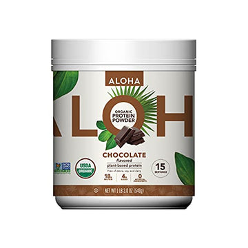 ALOHA Organic Plant Based Protein Powder, Stevia Free, Chocolate, 19.6 oz, 15 Servings ALOHA Au supplements