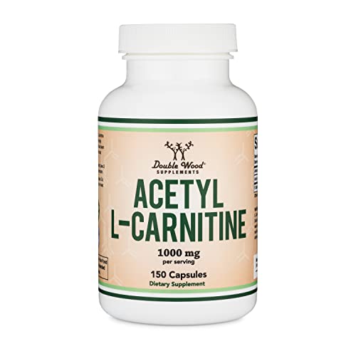 Acetyl L-Carnitine 1,000mg Per Serving, 150 Capsules (ALCAR for Brain Function Support Double Wood Supplements Au supplements