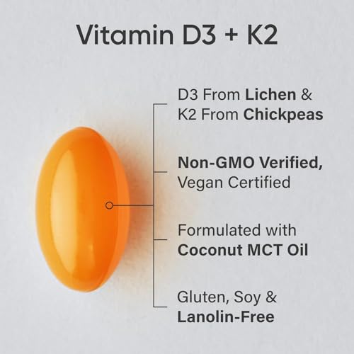 Sports Research Vitamin D3 + K2 with 5000iu of Plant-Based D3 & 100mcg of Vitamin Sports Research Au supplements