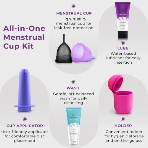 Ecoblossom Complete Menstrual Cup Kit - Small & Large Reusable Period Cups, Silicone Sterilizer EcoBlossom Au supplements
