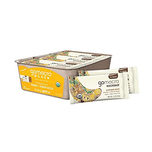 GoMacro MacroBar Organic Vegan Protein Bars - Banana + Almond Butter, (2.3 Ounce Bars GoMacro Au supplements