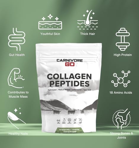 Carnivore Go Grass Fed Bovine Collagen Powder - 400g Hydrolysed Type 1 & 3 Carnivore Go Au supplements