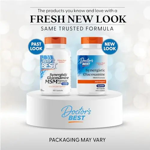 Doctors Best Synergistic Glucosamine MSM Formula, Joint Support, Non-GMO, Gluten Free, Soy Free 180 Capsules Doctor's BEST Au supplements