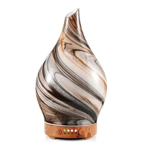 Porseme 100ml Glass Essential Oil Diffuser Aromatherapy Ultrasonic Cool Mist Humidifier 4 Running Hours PorsemeAU supplements