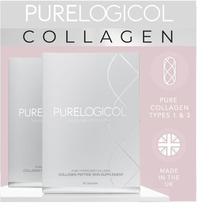 Collagen Tablets, Best Hydrolysed Protein Peptide Skin Supplement - 90 x Collagen Capsules x 800mg Purelogicol Au supplements