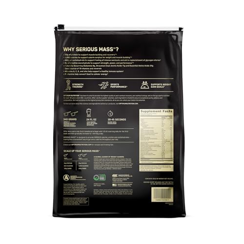 Optimum Nutrition Serious Mass Weight Gainer Protein Powder, Vitamin C, Zinc and Vitamin Optimum Nutrition Au supplements