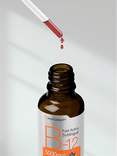 B-12 | 5000mcg | 4oz | Natural Berry Flavor Fast-Acting Sublingual Liquid Vitamin Horbäach Au supplements