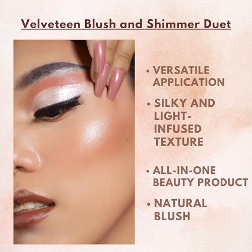 GA-DE Velveteen Blush and Shimmer Duet, 50 - Formulated with Micronized Pearls and Pigments for Sculpting Face and Décolleté - Paraben-Free - 0.26 oz GA-DE Au supplements