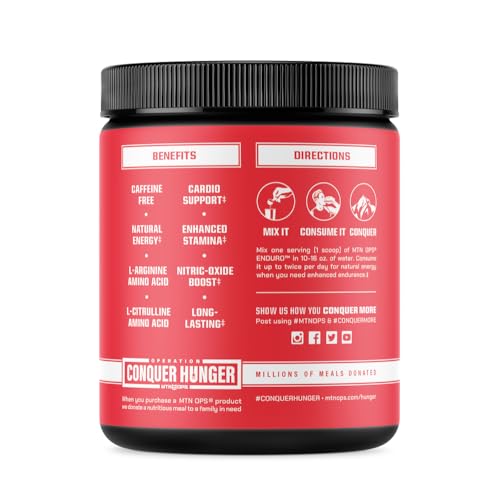MTN OPS Enduro Nitric Oxide Supplement & Stim-Free Pre Workout - 30 Servings MTN OPS Au supplements