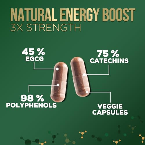 Nature's Green Tea Extract Pills 98% Standardized EGCG 1000mg - 3X Strength for Natural Nature's Nutrition Au supplements