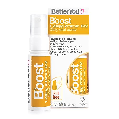 BetterYou Boost Vitamin B12 Daily Oral Spray, Pill-free Vitamin B12 Supplement for Energy Better You Au supplements