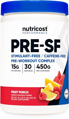 Nutricost Stim-Free Pre-Workout Powder Fruit Punch 30 Servings - Gluten Free, Non-GMO Nutricost Au supplements