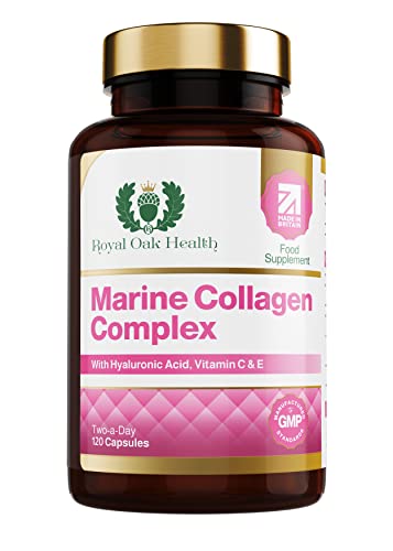 Marine Collagen Complex – 120 Hydrolyzed Fish Collagen Capsules – Enriched with Vitamin C Royal Oak Health Au supplements