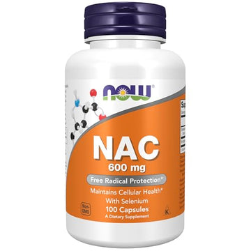 NOW Supplements, NAC (N-Acetyl Cysteine) 600 mg with Selenium & Molybdenum NOW Au supplements