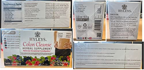 Hyleys Colon Cleanse Tea Assorted Flavors - 42 Tea Bags (12 Pack - 504 Tea Bags Total) HYLEYS Au supplements