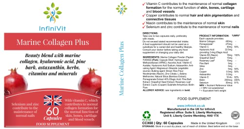 nfiniVit Marine Collagen Plus Blend Capsules - Hair Growth Enhancer with Enriched Vitamin C and Vitamin E InfiniVit Au supplements