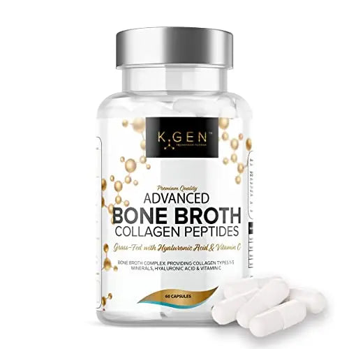 Pure Bone Broth Collagen Supplement Capsules Grass Fed Advanced Blend of Multi Collagen K GEN rejuvenation nutritionAU supplements