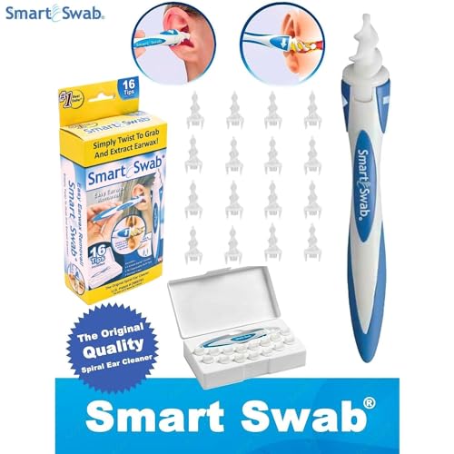 Smart Swab - Spiral Ear Cleanser - Earwax Remover Tool - 16 Replaceable ND products Au supplements