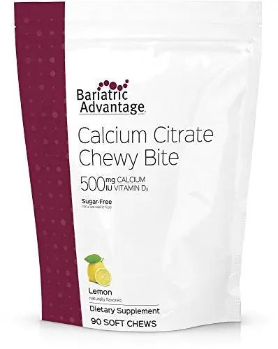 Bariatric Advantage Calcium Citrate Chewy Bites 500mg with Vitamin D3 for Bariatric Surgery Bariatric Advantage uk supplements