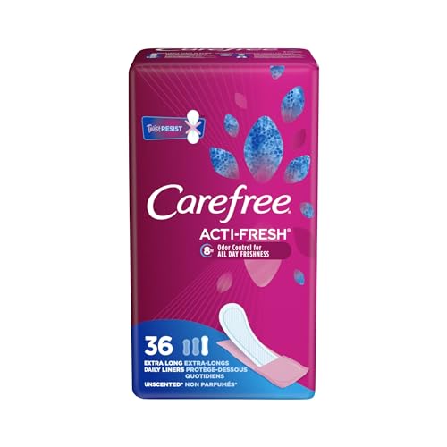 Carefree Liners Extra Long- Pantiliners for Women 36 Count (Pack of 3), Set with Feminine Flushable Msupps.com Au supplements