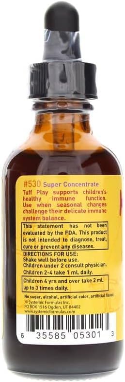 Systemic Formulas Tuff Play Kids Immune Support Supplement, 2 Fl Oz, with Vitamins C, D3 and Zinc #530 Systemic Formulas Au supplements