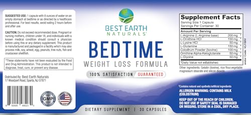 Best Earth Naturals Bedtime Weight Loss Supplement - Helps Boost Metabolism Best Earth Naturals Au supplements