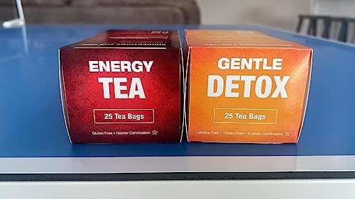 Total Tea Detox Tea & Energy Tea Set - 25 Day Detox Tea - Herbal SIim Tea Total Tea Au supplements