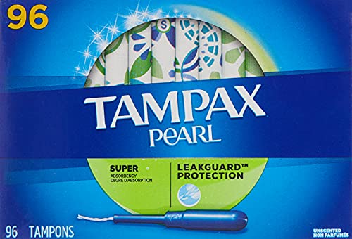 Tampax Pearl Unscented Super Absorbency Tampons, 96 Count Tampax Au supplements