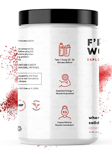 F'ing Workout - Explosive Pre-Workout Supplement (Sour Peach Rings) F'ing Au supplements