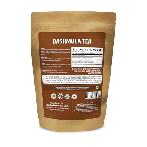 Herbsforever Dashmula Cut and Sifted (Coarse/Kawth) Herbs for Tea - Joint Comfort, Vata Calming, Female Postpartum Cycle & Wellness, Ten Authentic Ayurvedic Roots, Non GMO, Vegan 454g,1 lbs,Dashmool Herbsforever Au supplements