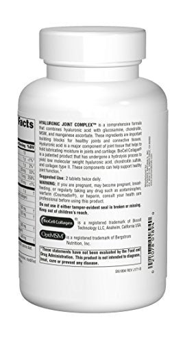 Source Naturals Hyaluronic Joint Complex with Glucosamine, Chondroitin & MSM Extra Source Naturals Au supplements