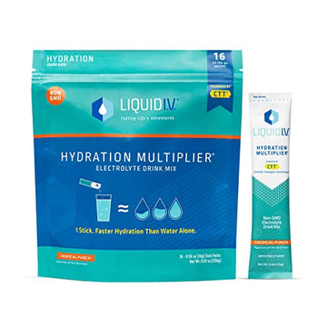 Liquid I.V. Hydration Multiplier - Tropical Punch - Hydration Powder Packets | Electrolyte Liquid I.V. Au supplements