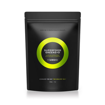 Tropeaka Superfood Greens + D - Antioxidant Green Powder for Energy, Immune System, & Gut Health, Rich in Chlorophyll & Essential Nutrients, Vitamin D, Vegan, Gluten Free, Non-GMO - 7oz (20 Servings) Tropeaka Au supplements
