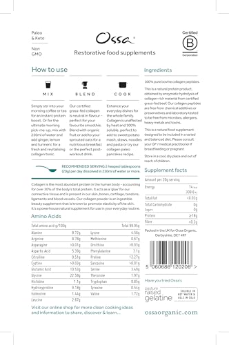 Ossa Certified Grassfed Collagen Peptides Powder-Supplement for Joint, Gut, Hair, Skin & Nails Ossa Au supplements