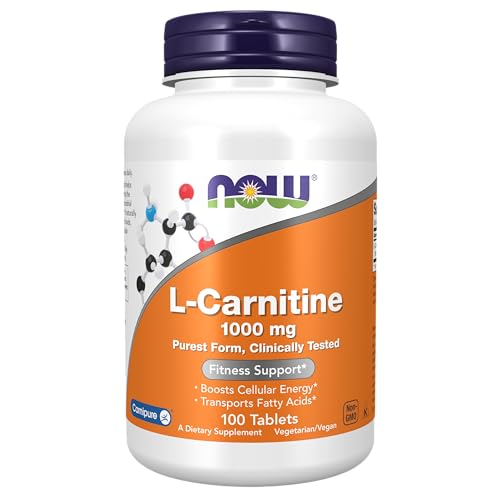 NOW Supplements, L-Carnitine 1,000 mg, Purest Form, Amino Acid, Fitness Support NOW Au supplements