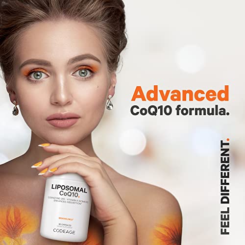 Codeage Liposomal CoQ10 Supplement - Vitamin E Isomers Tocopherols - 125mg Coenzy Codeage Au supplements