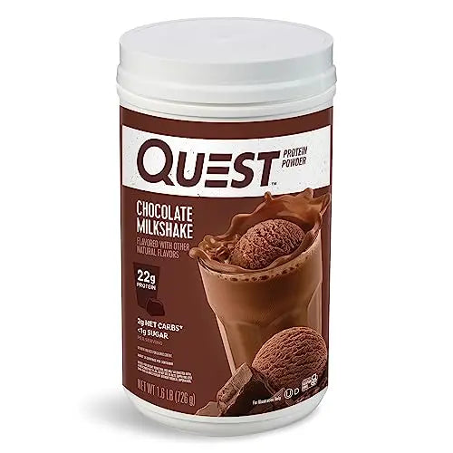 Quest Nutrition Chocolate Milkshake Protein Powder, 22g Protein, 2g Net Carbs, 1g Sugar Quest NutritionAU supplements