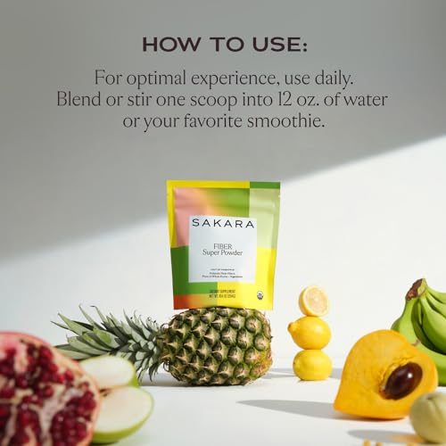 SAKARA Fiber Super Powder - Pineapple Flavor Prebiotic Fiber Powder, High Fiber SAKARA Au supplements